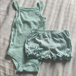 Mint checkered set